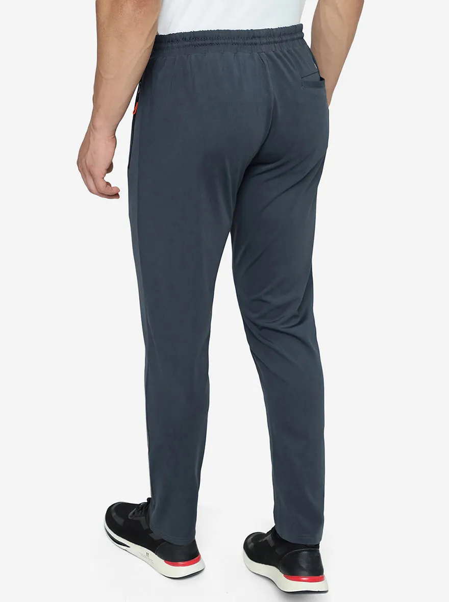 Grey Solid Slim Fit Track Pant | Jade Play
