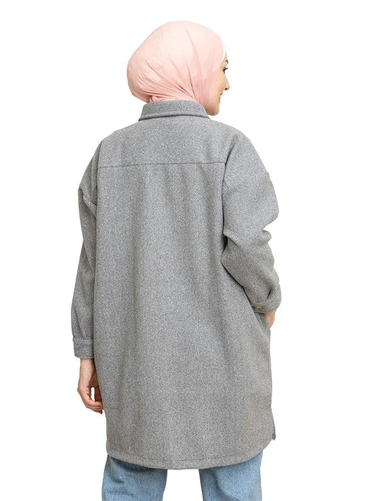 Gunmetal Feather Shirt