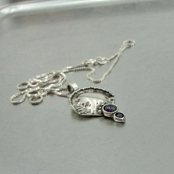 Hadar Designers Black Onyx Pendant 925 Sterling Silver Handmade Art (H