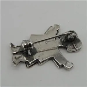Hadar Designers Brooch Pin 9k Yellow Gold 925 Sterling Silver Handmade (H) LAST
