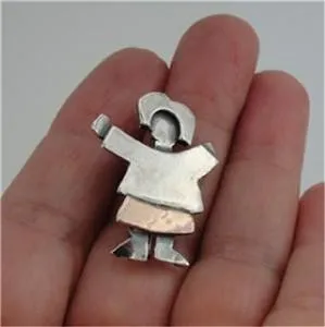 Hadar Designers Brooch Pin 9k Yellow Gold 925 Sterling Silver Handmade (H) LAST