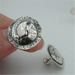 Hadar Designers Handmade 925 Sterling Silver Post Stud Earrings (H 290) SALE