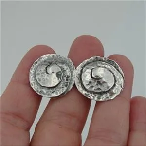 Hadar Designers Handmade 925 Sterling Silver Post Stud Earrings (H 290) SALE