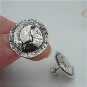 Hadar Designers Handmade 925 Sterling Silver Post Stud Earrings (H 290) SALE