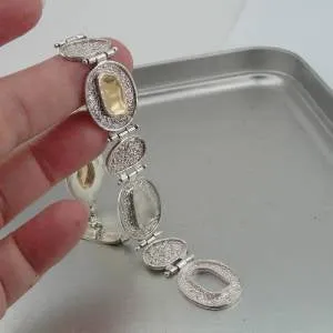 Hadar Designers Handmade 9k Yellow Gold 925 Sterling Silver Bracelet (I b162b)