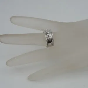 Hadar Designers Handmade Spinner Swivel Sterling Silver Ring sz 6.5, 7 (H) SALE