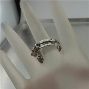 Hadar Designers Unique Handmade 925 Sterling Silver Charm Ring size 7.5 (H) SALE