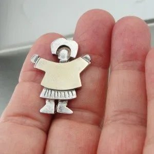Hadar Designers9k Yellow Gold 925 Sterling Silver Brooch Pin  Israel Handmade (H) SALE