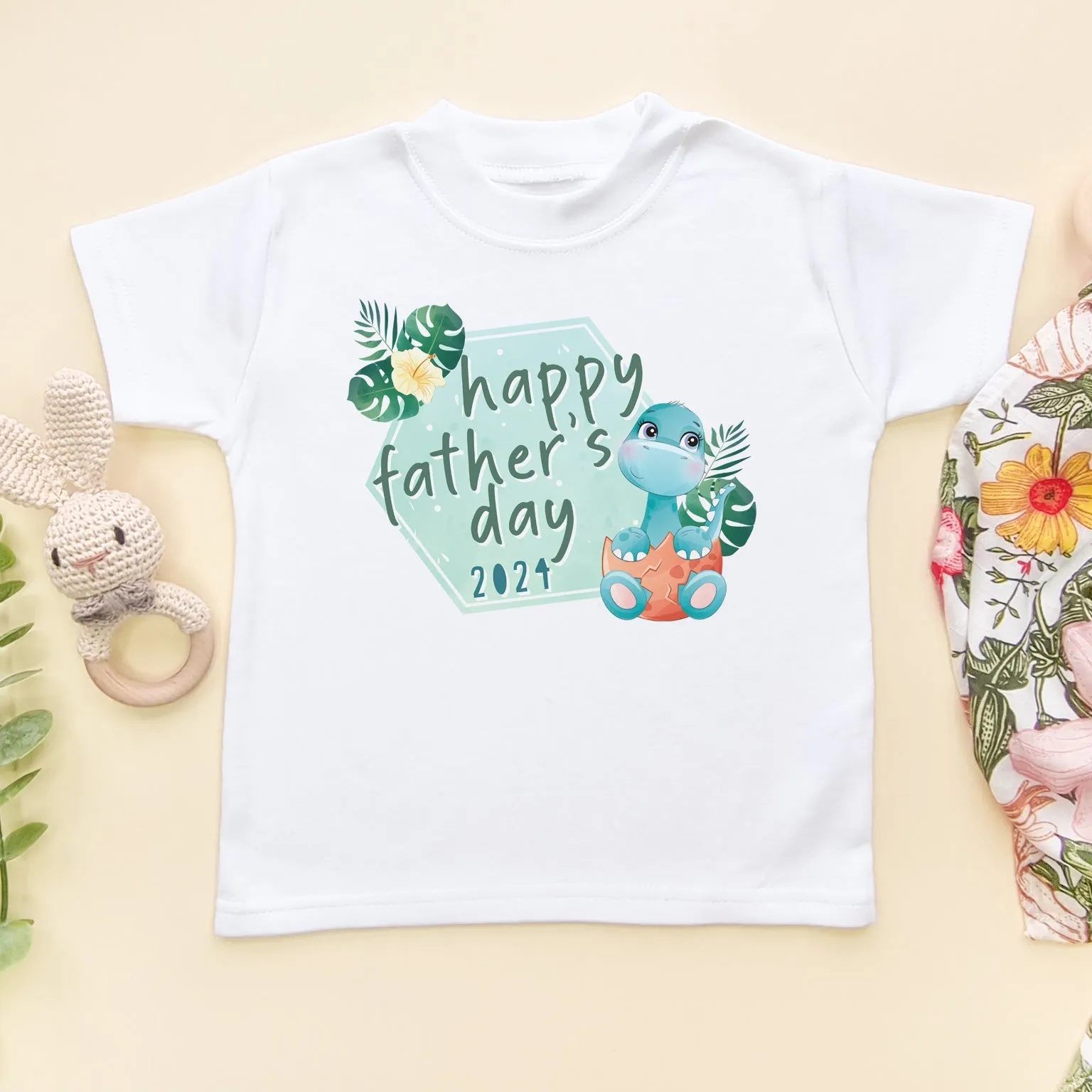 Happy Father's Day Cute Dino Toddler & Kids T Shirt