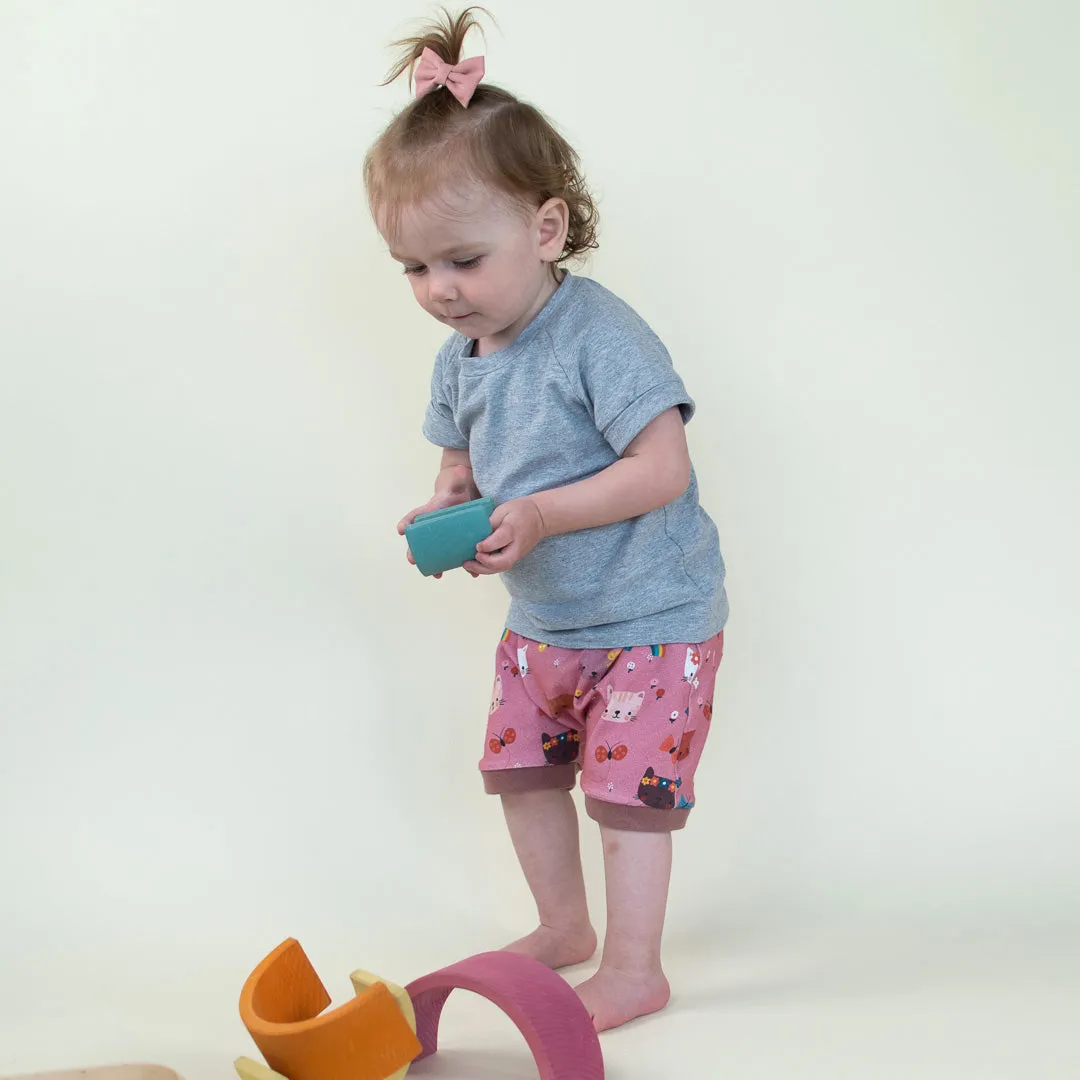 Happy Kittens Shorts *last pair size 0-6M