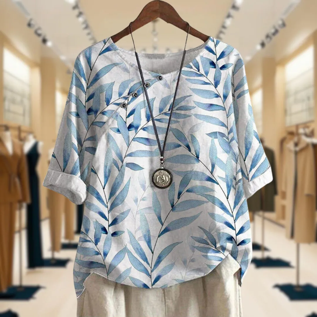 Helene™ | Casual Relaxed Floral Women's Shirt