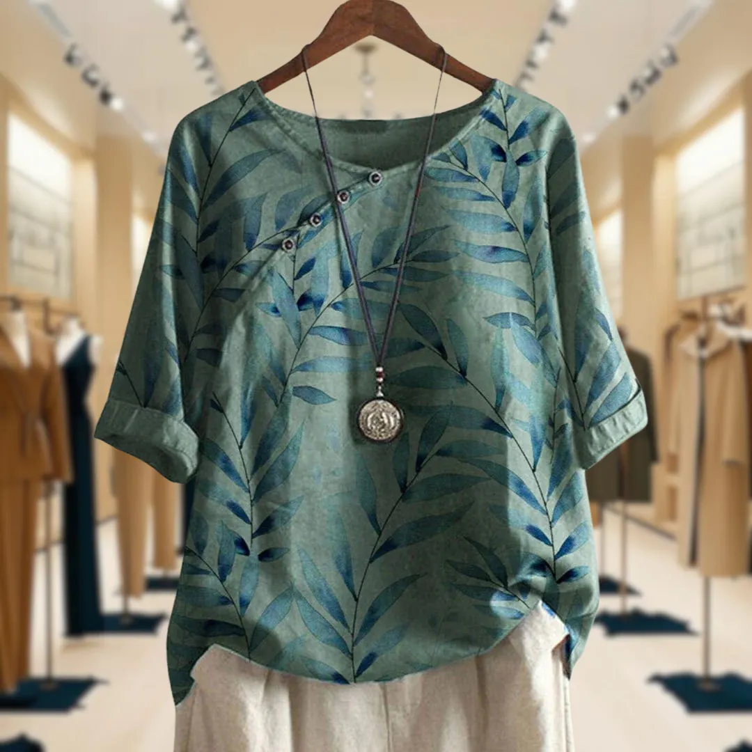 Helene™ | Casual Relaxed Floral Women's Shirt