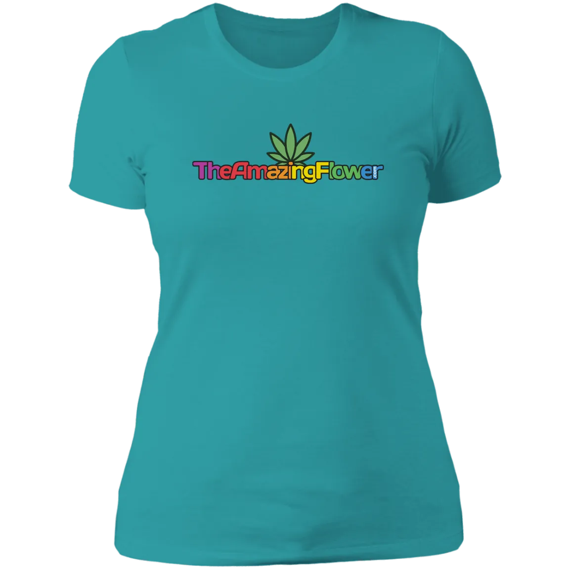 Hemp Leaf Multi-color Logo Women's T-Shirt