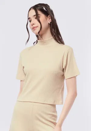 High Neck Short Sleeve Top