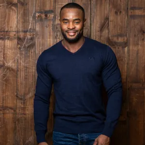 Hilton V-Neck Pullover - Midnight