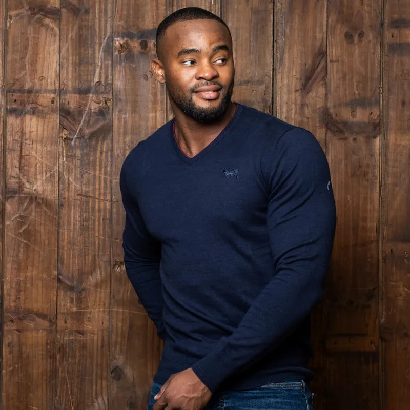 Hilton V-Neck Pullover - Midnight
