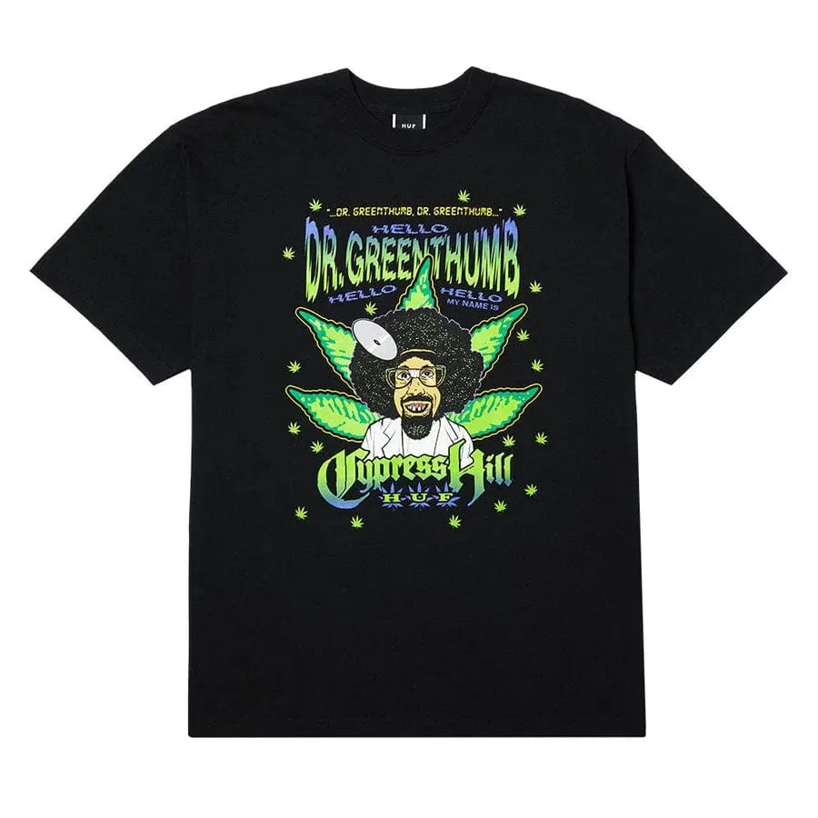Huf x Cypress Hill Dr Greenthumb T-Shirt Black