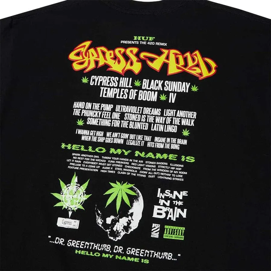 Huf x Cypress Hill Dr Greenthumb T-Shirt Black