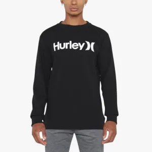 Hurley Mens One And Only Crew Sweater Black White