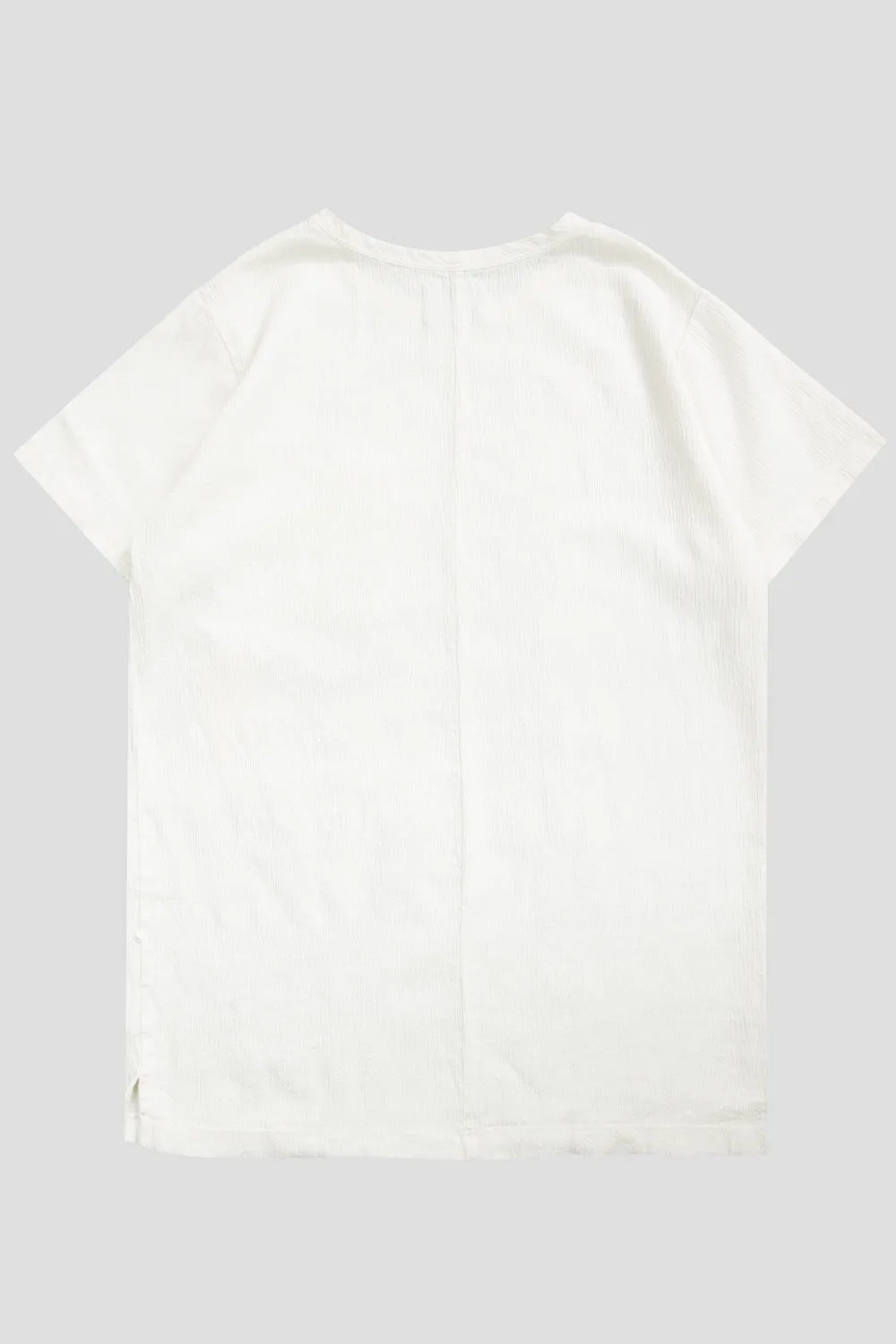 HYMNE TEXTURED WOVEN POCKET SS TSHIRT OFF WHITE