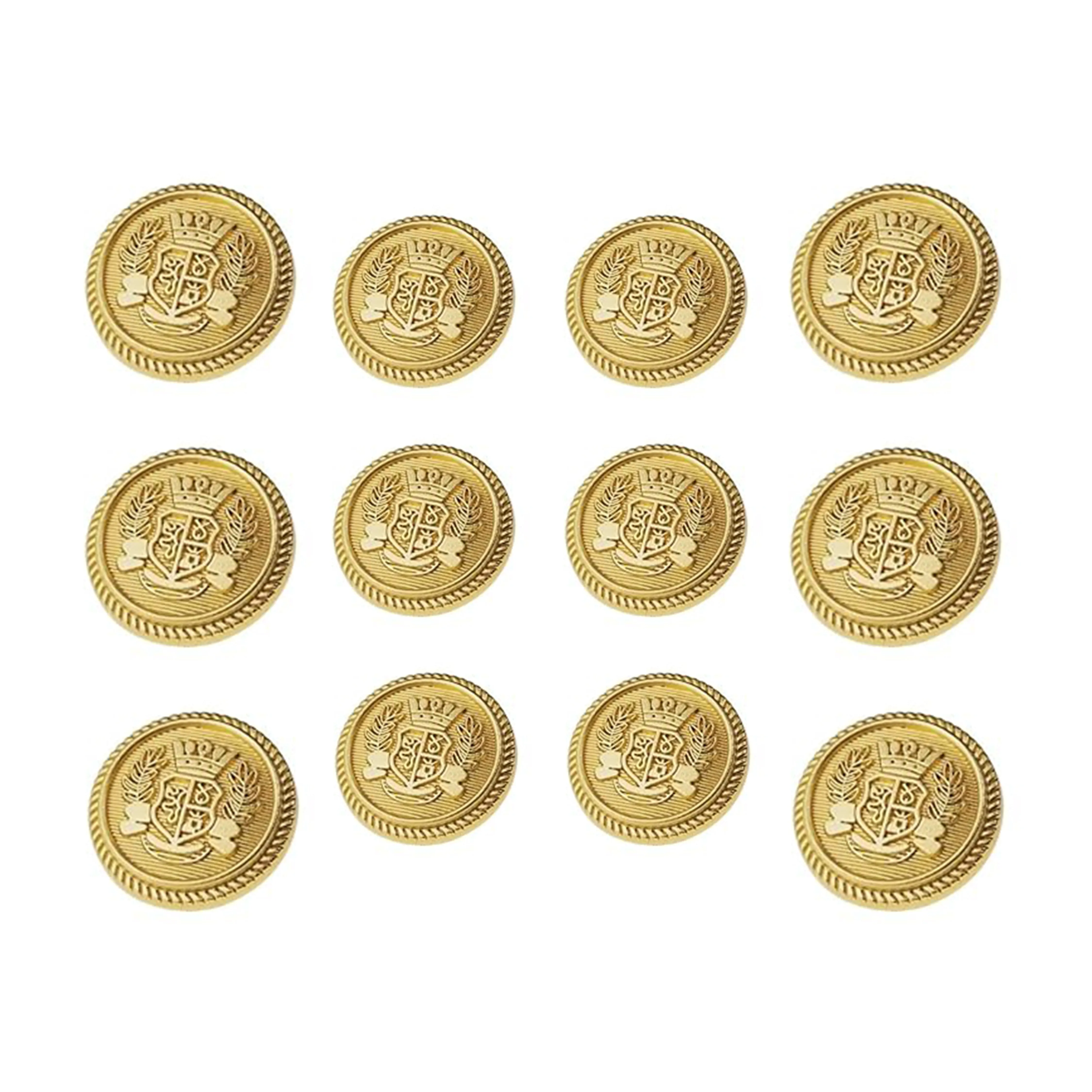 Imperial Gold Crest Metal Button (6 Big   6 Small)