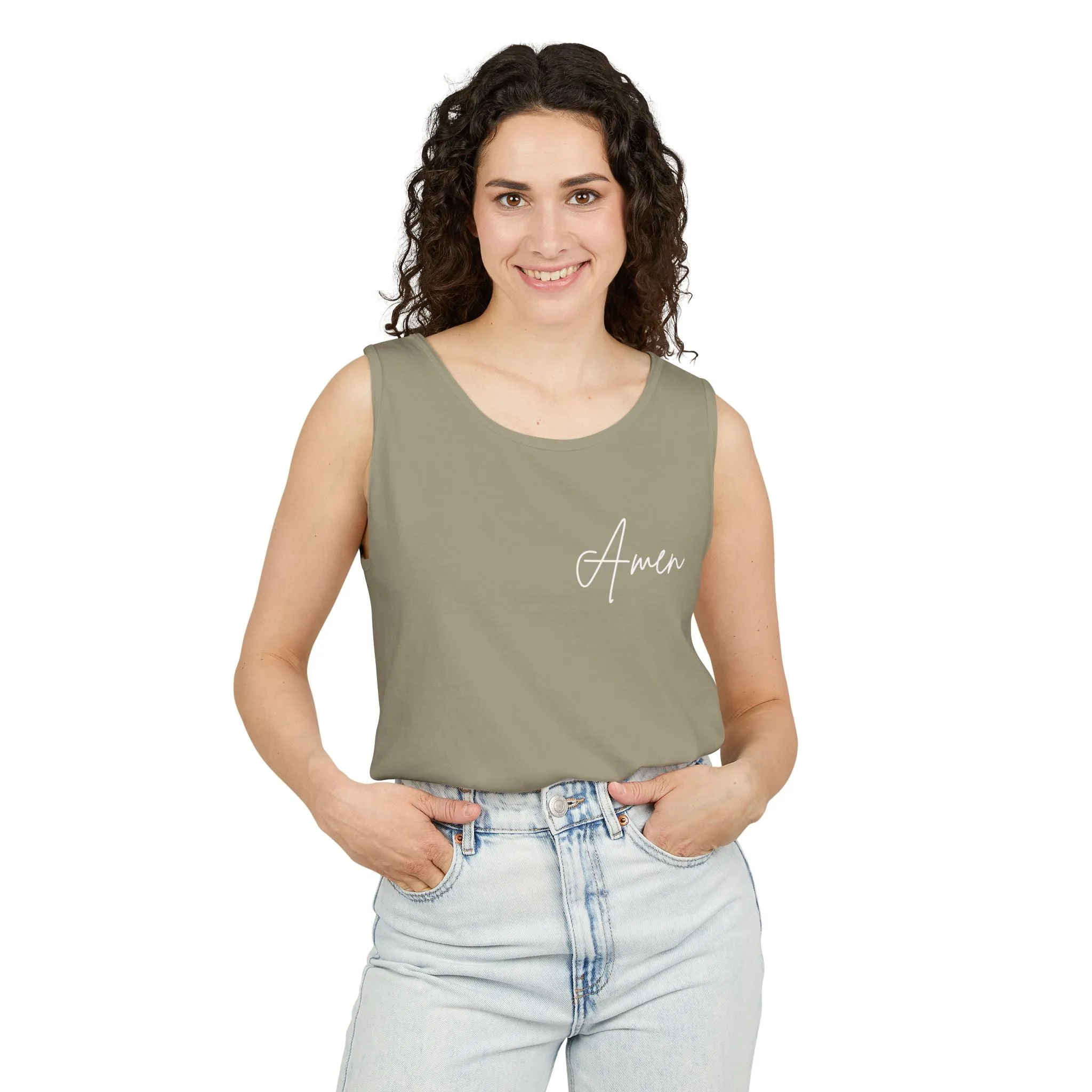 Inspirational Unisex Tank Top - "Amen" | Perfect for Summer, Workouts, Gratitude | Gift for Faith, Relaxation, Vacation