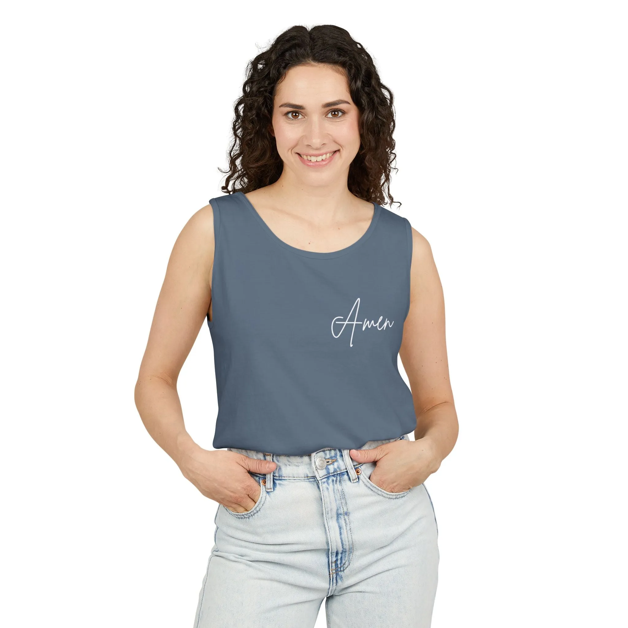 Inspirational Unisex Tank Top - "Amen" | Perfect for Summer, Workouts, Gratitude | Gift for Faith, Relaxation, Vacation