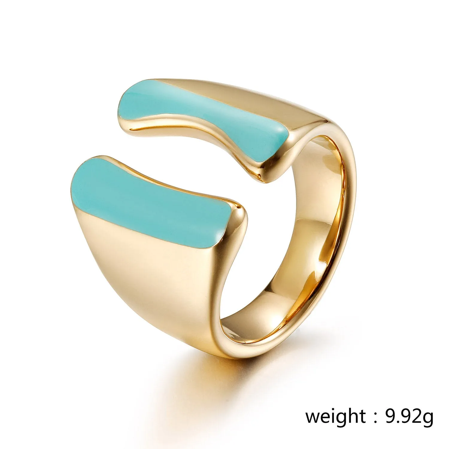 Intermediate color exaggerated smooth ring-NSR261STGCBU