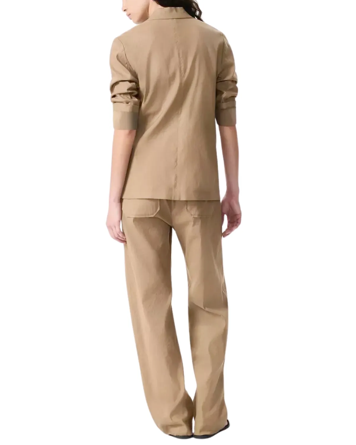 Jennie Linen Blazer (Muted Brown)