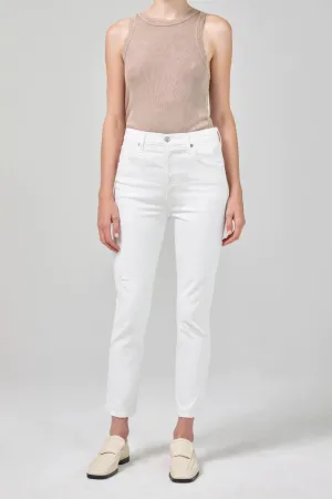 Jolene High Rise Vintage Slim in White Out