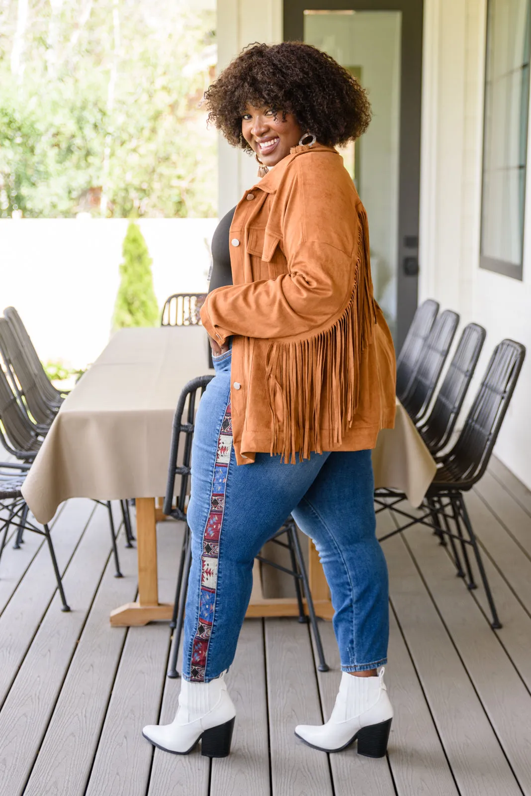 JUDY BLUE Rio Western Print Relaxed Jeans