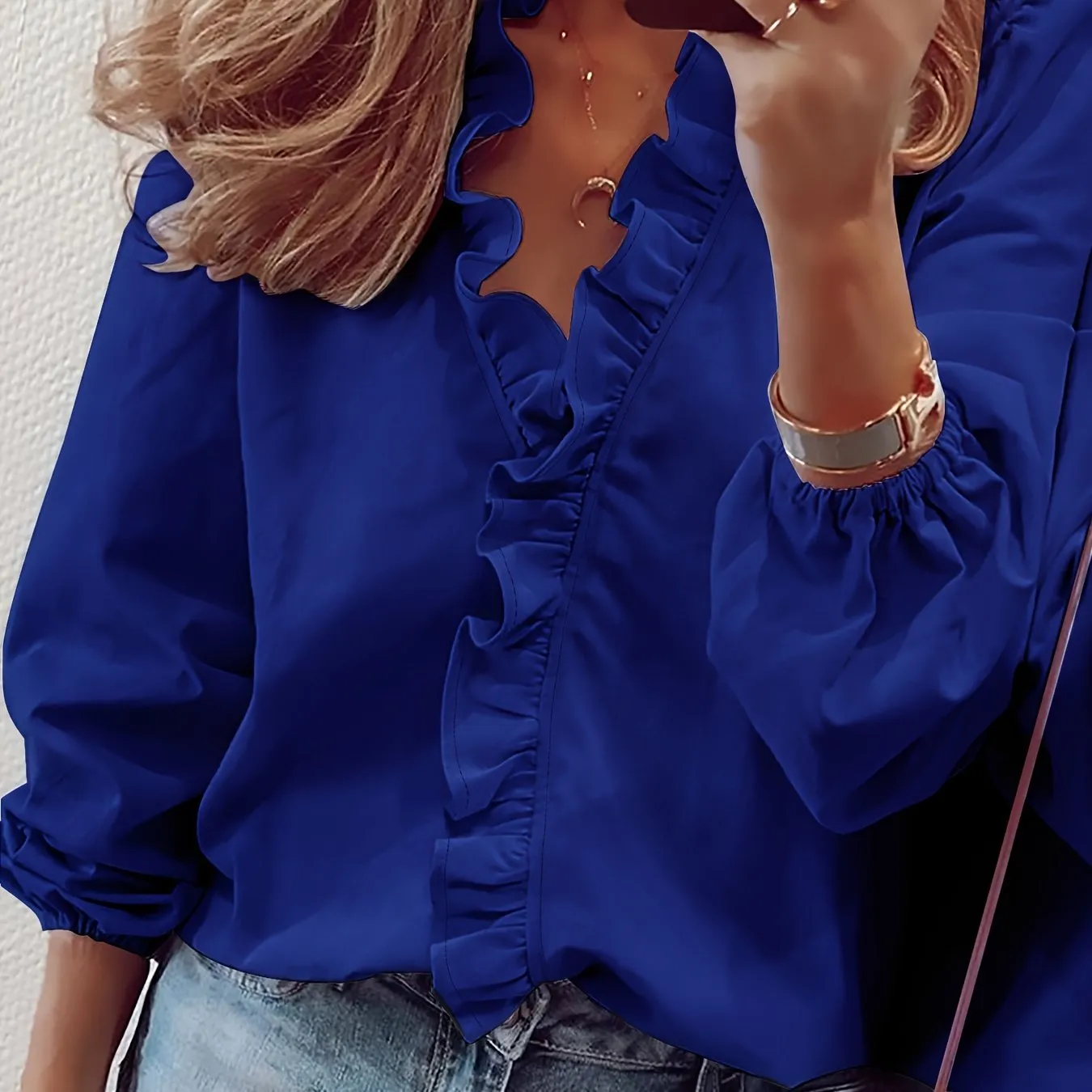 Juliette – Ruffled V-Neck Blouse