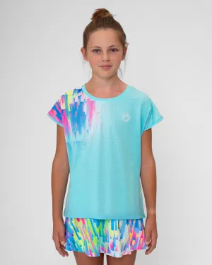 Junior Capsleeve Aqua Tee- Melbourne