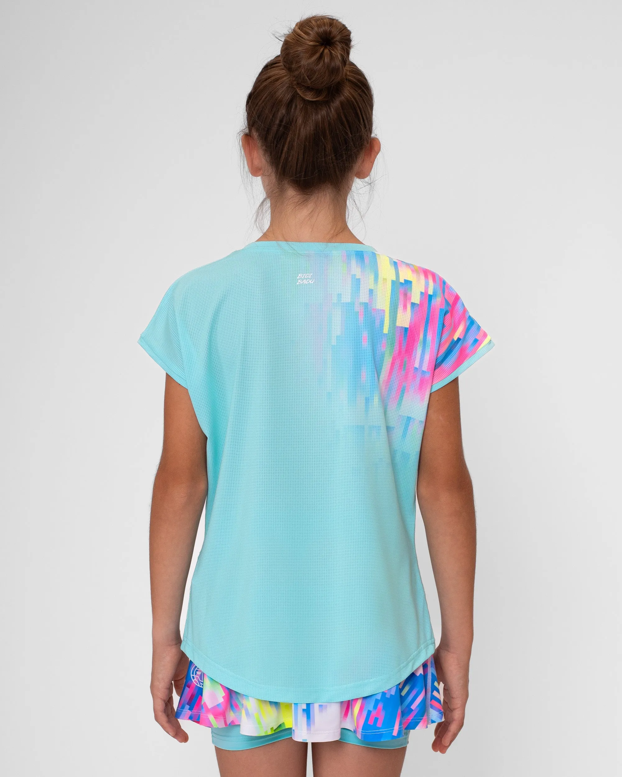 Junior Capsleeve Aqua Tee- Melbourne