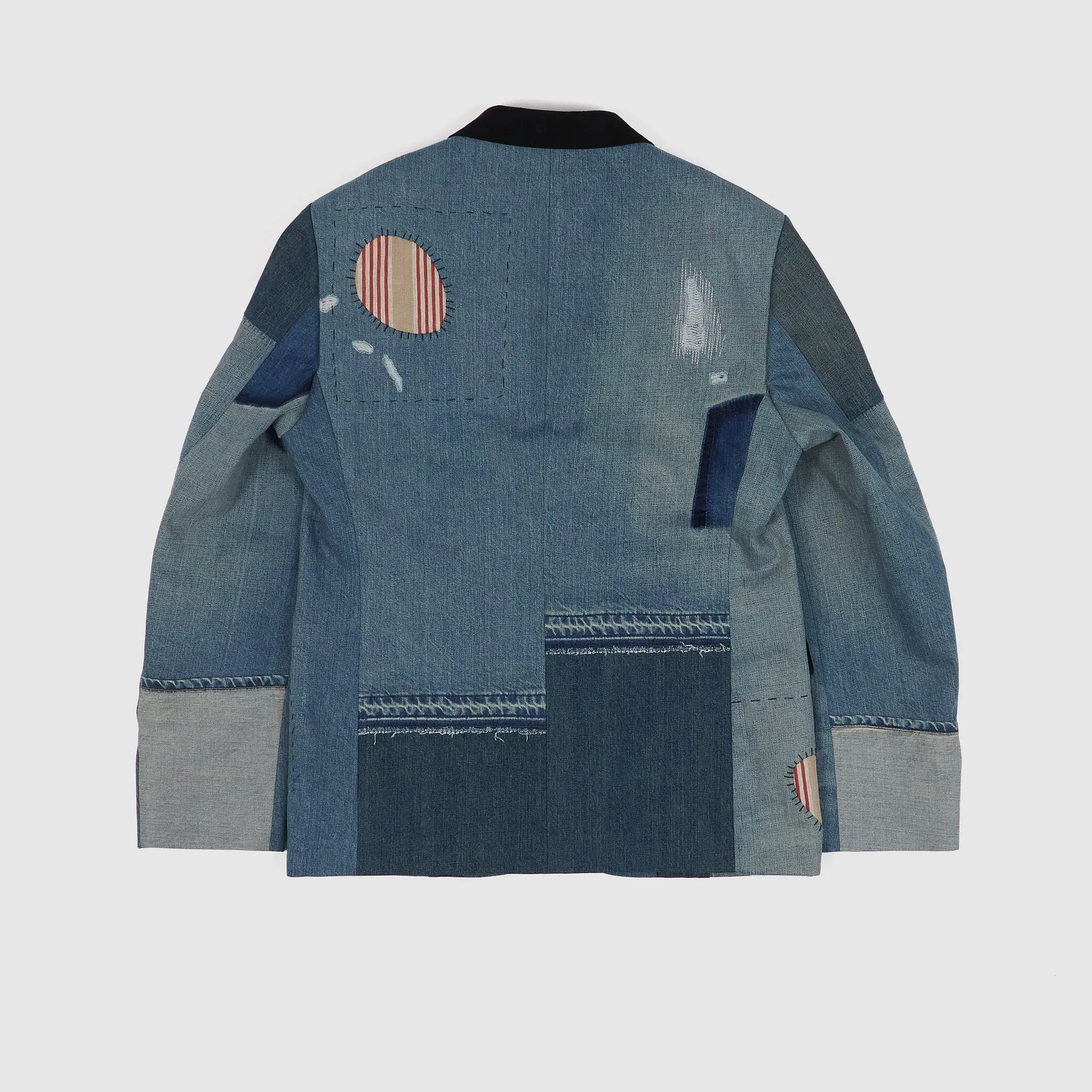 Junya Watanabe Man Patchwork Denim Tuxedo Blazer