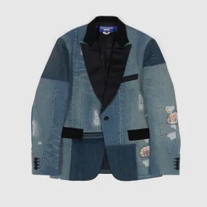 Junya Watanabe Man Patchwork Denim Tuxedo Blazer
