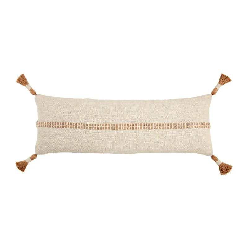 Jute Striped Tassel Pillow (2 sizes)