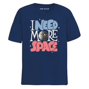KART BLACK Men's Plus Size Navy Color Tshirts | Regular Fit Round Neck Cotton Tshirts | NVY-MORE SPACE