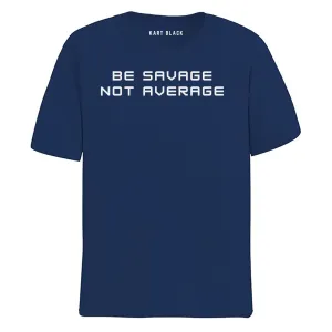 KART BLACK Men's Plus Size Navy Color Tshirts | Regular Fit Round Neck Cotton Tshirts | NVY-SAVAGE