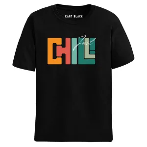 Kart Black Men's Plus Size Regular Fit Cotton Tshirts | MT-PLUS-BLK-JUZCHILL_3XL