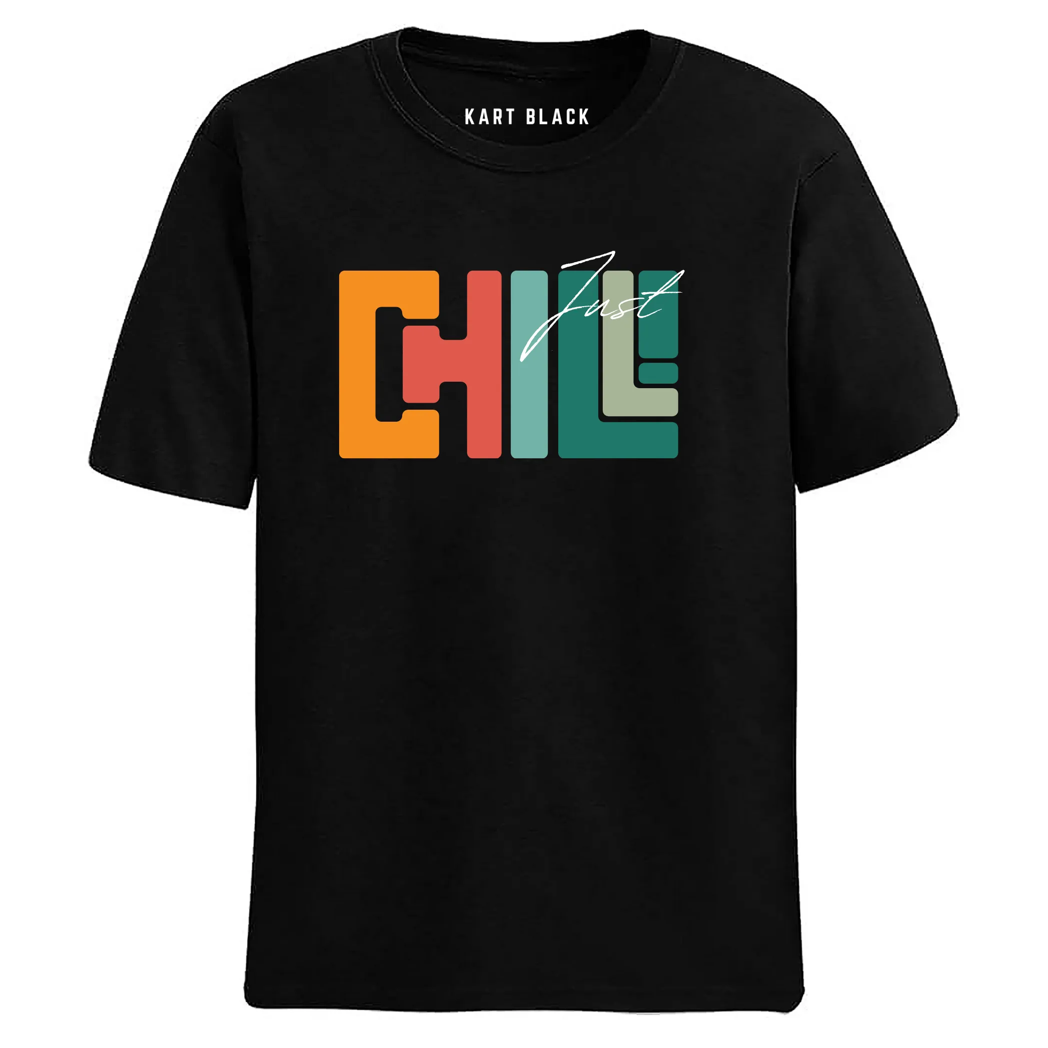 Kart Black Men's Plus Size Regular Fit Cotton Tshirts | MT-PLUS-BLK-JUZCHILL_3XL