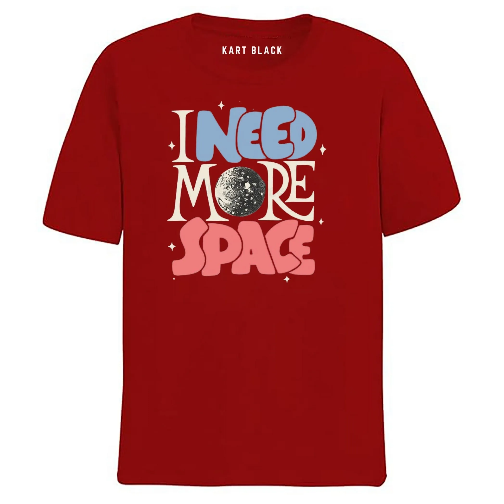 KART BLACK Men's Plus Size Tshirts | Regular Fit Round Neck Cotton Tshirts | MRN-MORE SPACE_3XL