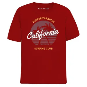 KART BLACK Men's Plus Size Tshirts | Regular Fit Round Neck Cotton Tshirts | MRN-SURFING_3XL