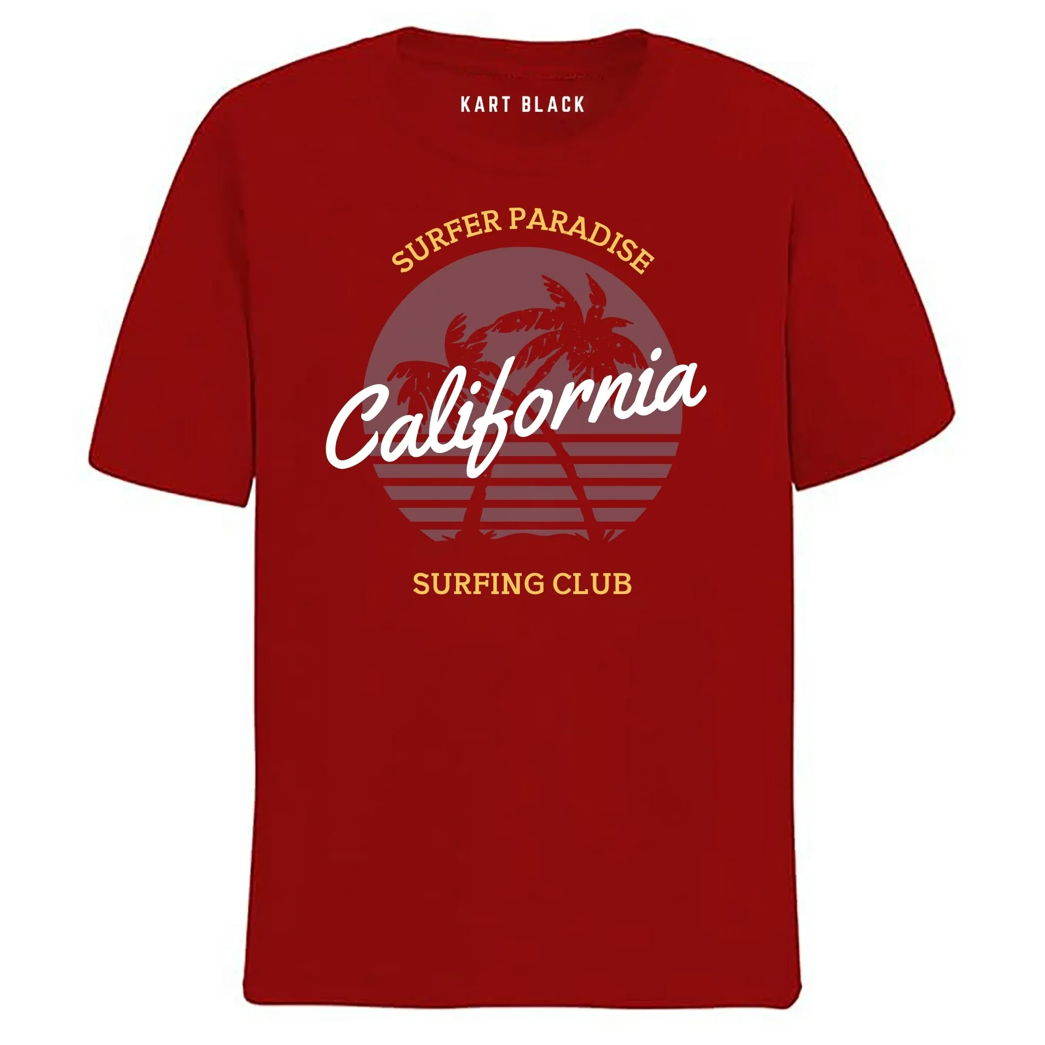 KART BLACK Men's Plus Size Tshirts | Regular Fit Round Neck Cotton Tshirts | MRN-SURFING_3XL