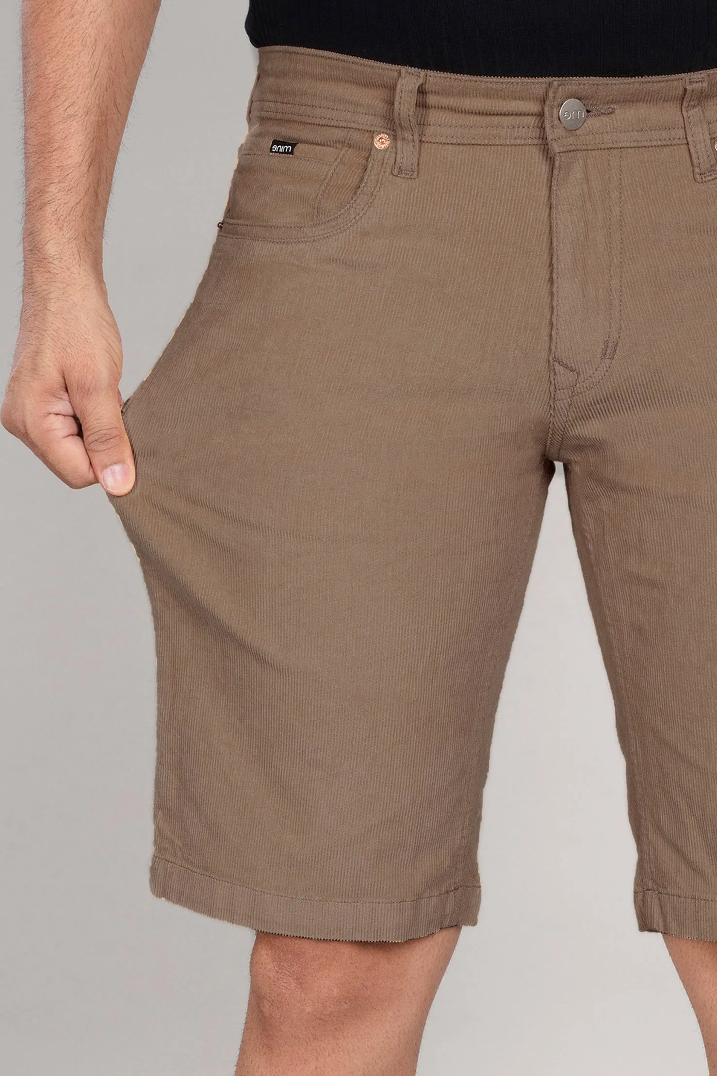 Khaki Corduroy Shorts