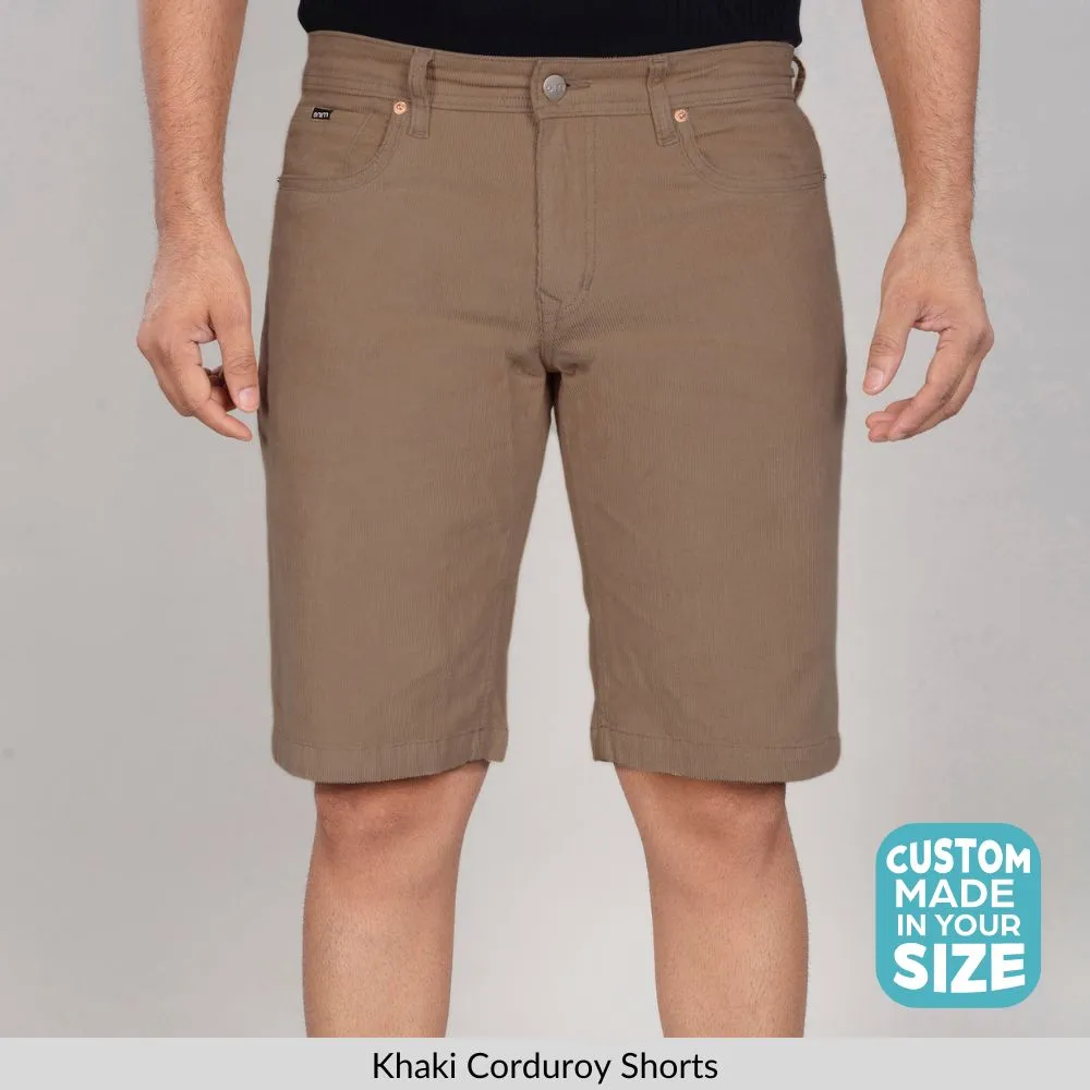 Khaki Corduroy Shorts