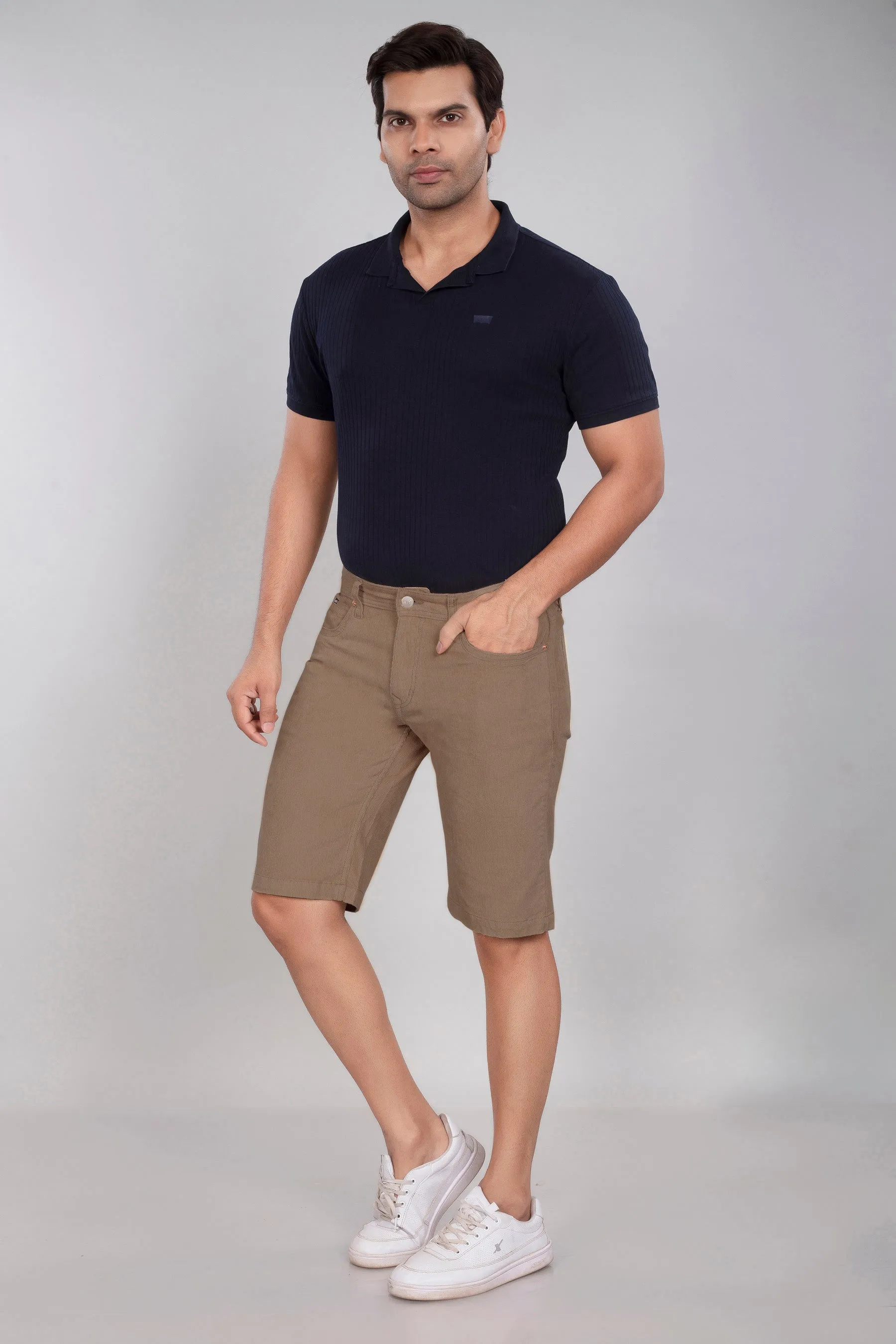 Khaki Corduroy Shorts