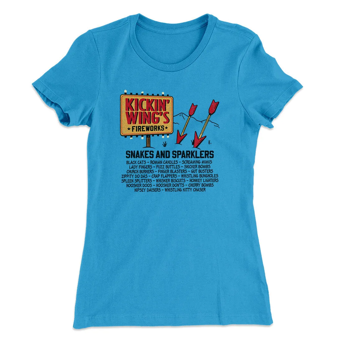 Kickin' Wing's Fireworks Women's T-Shirt