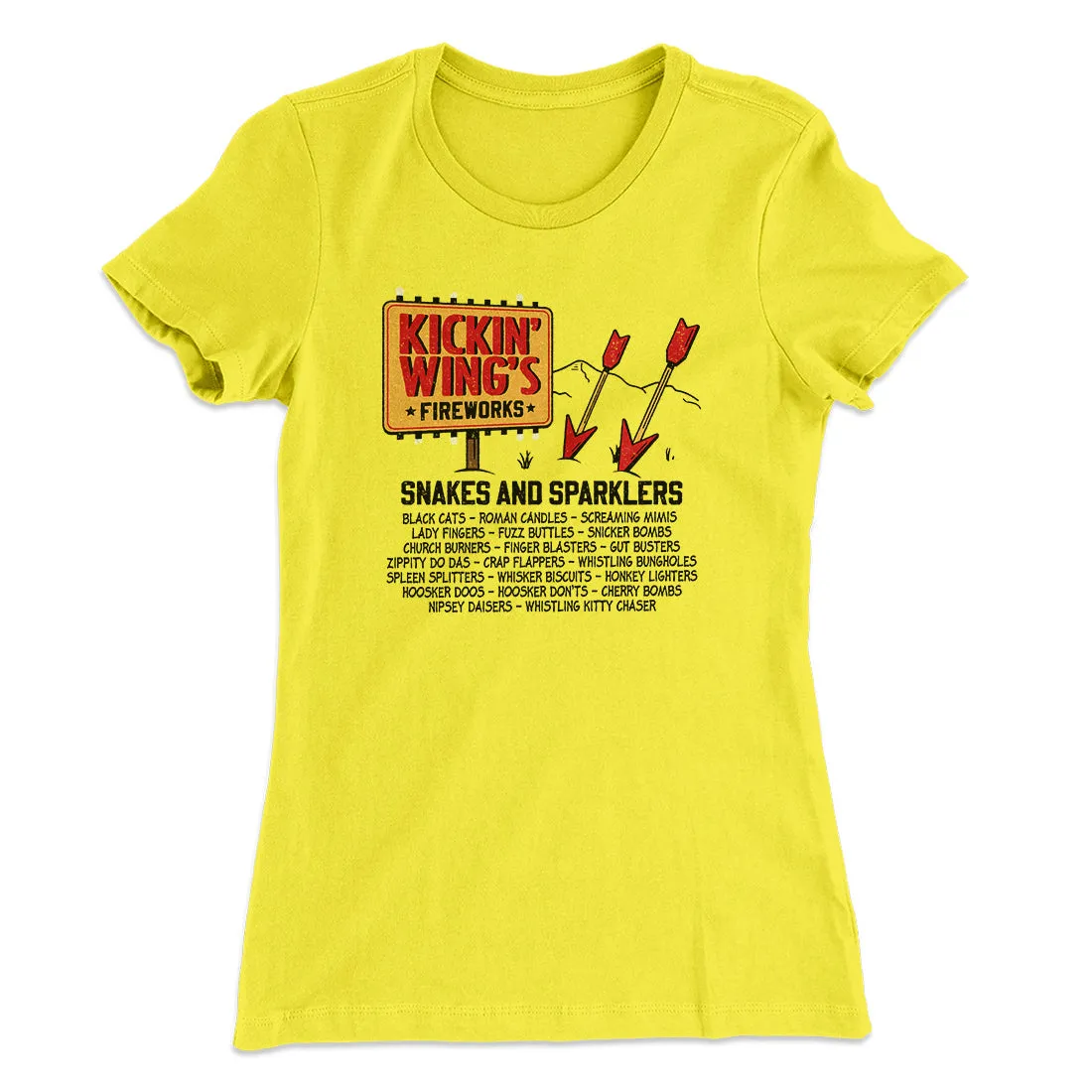 Kickin' Wing's Fireworks Women's T-Shirt