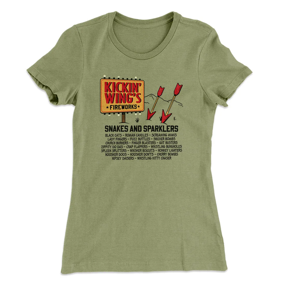 Kickin' Wing's Fireworks Women's T-Shirt